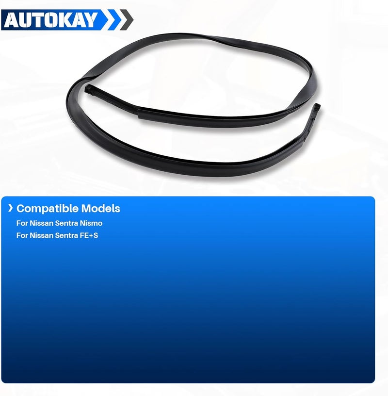 AUTOKAY تقليم حواف تسرب السقف الجانب الأيسر والأيمن مناسب لنيسان سنترا 2013 2014 2015-2018 73853-9AN0A، 2 قطع - Image 3